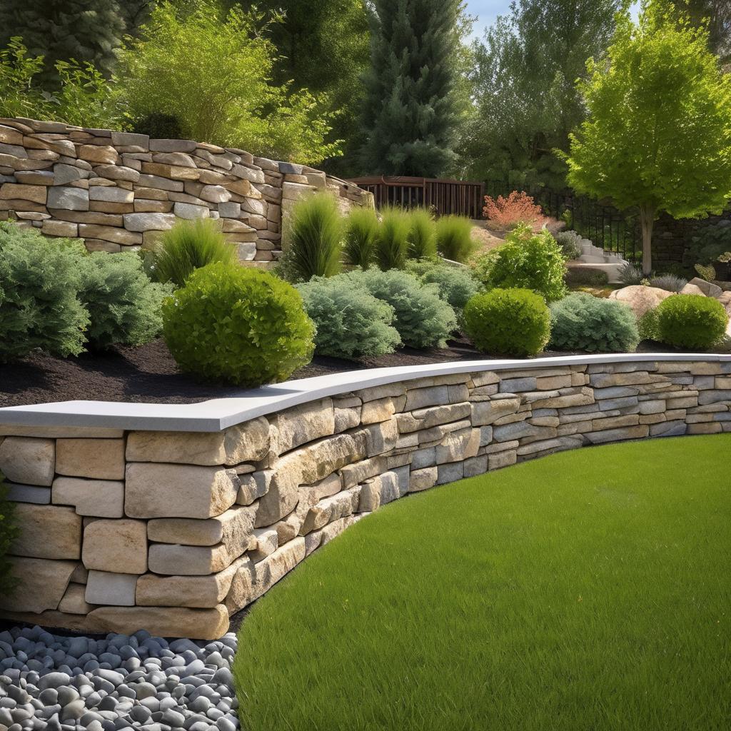 Beautiful natural stone masonry wall construction